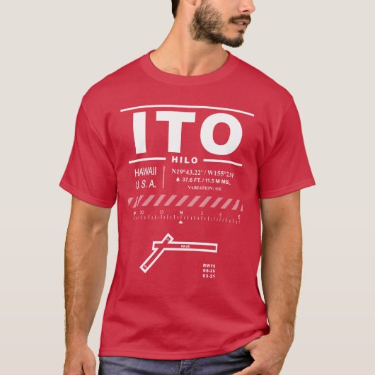Hilo International Airport ITO T-shirt (Voorkant)