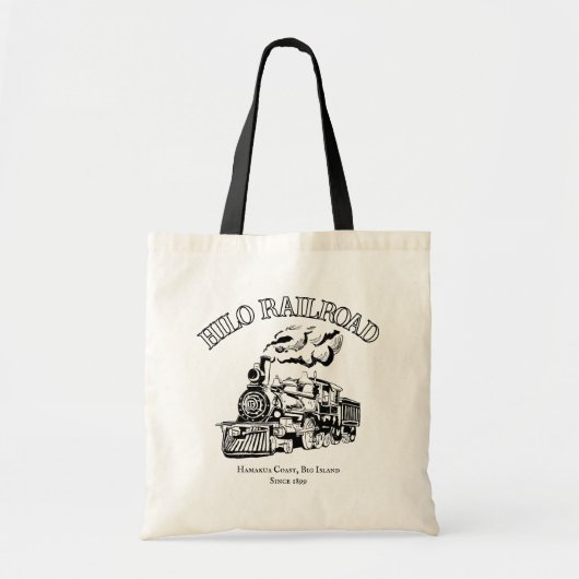 Hilo-spoorlijn vintage stoomtrein tote bag (Voorkant)