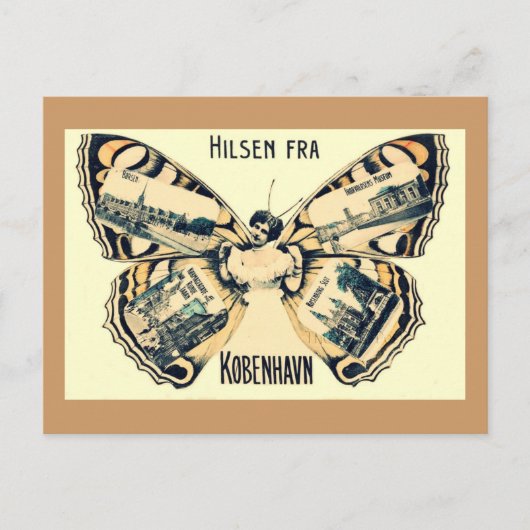 Hilsen Fra Kobenhavn - Groeten uit Kopenhagen Briefkaart (Voorkant)