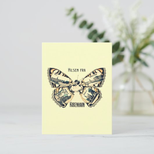 Hilsen Fra Kobenhavn - Groeten uit Kopenhagen Briefkaart (Staand voorkant)