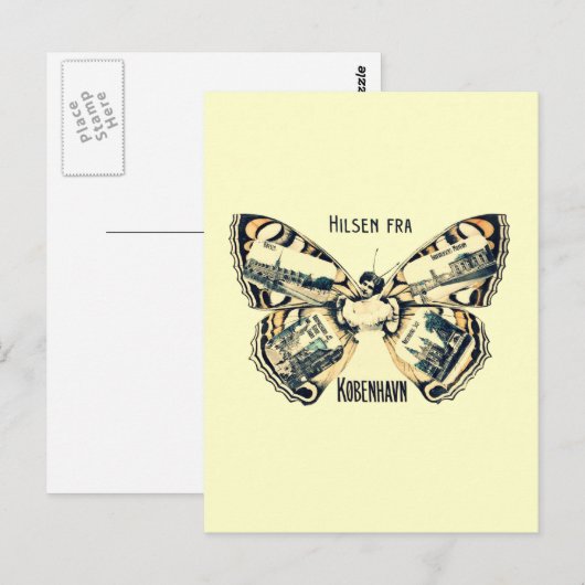 Hilsen Fra Kobenhavn - Groeten uit Kopenhagen Briefkaart (Voorkant / Achterkant)