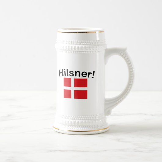 Hilsner. (Groeten!) Bierpul (Rechts)