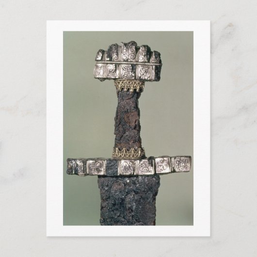 Hilt of a Viking sword gevonden in Hedeby, Denemar Briefkaart (Voorkant)
