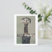 Hilt of a Viking sword gevonden in Hedeby, Denemar Briefkaart (Staand voorkant)