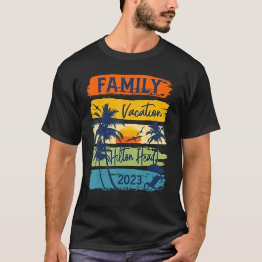 Hilton Head 2023 Carolina Vacation Matching Family T-shirt (Voorkant)