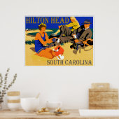  Hilton Head Beach Scene Poster (Keuken)