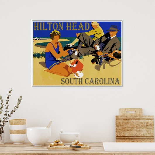  Hilton Head Beach Scene Poster (Keuken)