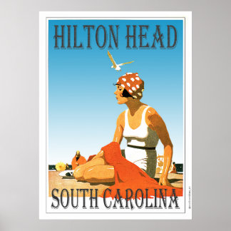Hilton Head Beach Scene Poster