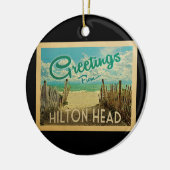 Hilton Head Beach Vintage Travel Keramisch Ornament (Links)