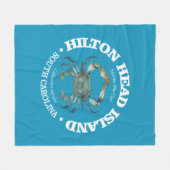 Hilton Head (blauwe krab) Fleece Deken (Voorkant (Horizontaal))