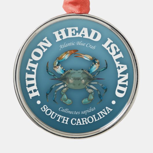 Hilton Head (blauwe krab) Metalen Ornament (Voorkant)