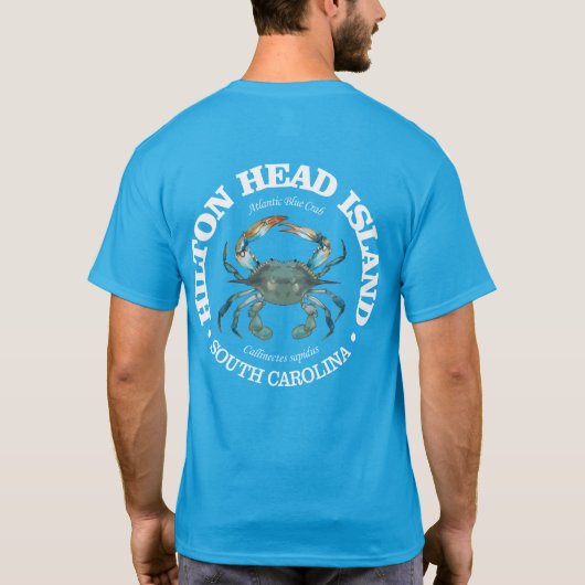 Hilton Head (blauwe krab) T-shirt (Achterkant)