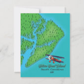 Hilton Head eiland South Carolina Kaart (Achterkant)