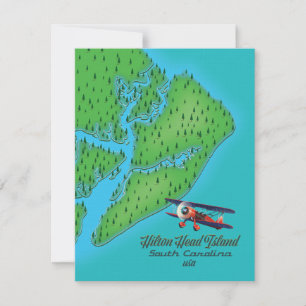 Hilton Head eiland South Carolina Kaart