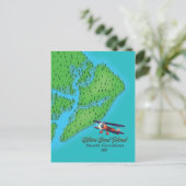 Hilton Head eiland South Carolina Kaart (Staand voorkant)