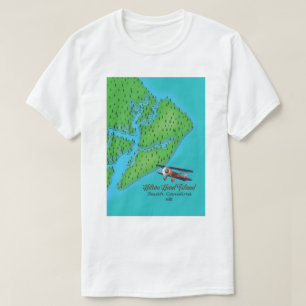 Hilton Head eiland South Carolina Kaart T-shirt