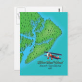 Hilton Head-eiland South Carolina Map Briefkaart (Voorkant / Achterkant)