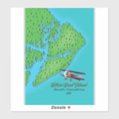 Hilton Head-eiland South Carolina Map Sticker (Vel)