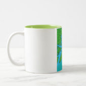 Hilton Head-eiland South Carolina Map Tweekleurige Koffiemok (Links)