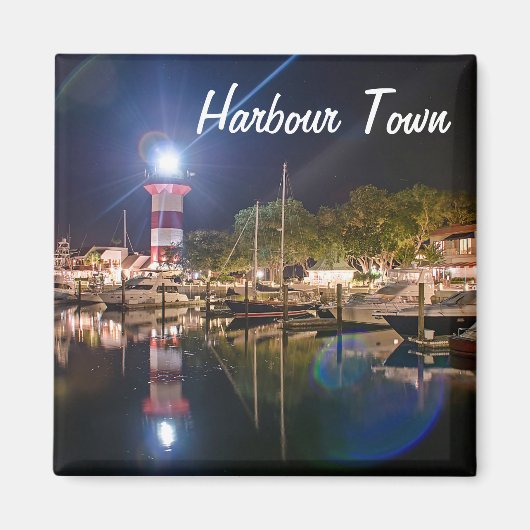Hilton Head Harbor Town Vuurtorenmagneet Magneet (Voorkant)