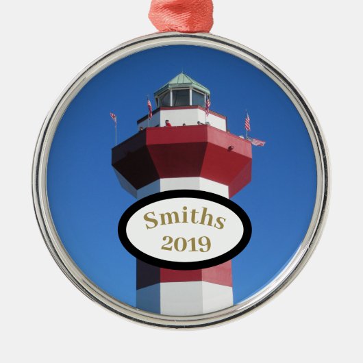 Hilton Head Harbour Town Custom Circle Ornament (Voorkant)