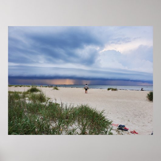 Hilton Head Island Beach Onweer Poster (Voorkant)