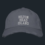 HILTON HEAD ISLAND Blauw  Stijl Verdrietig Geborduurde Pet<br><div class="desc">HILTON HEAD ISLAND Wit Geborduurd op blauw stijl distressed cotton pet. Maakt een prachtig cadeau voor iedereen die van Hilton Head SC houdt! Als u liever uw persoonlijke tekst hebt, selecteert u de knop "Deze sjabloon personaliseren" om de gewenste aangepaste tekst in te voeren. Borduurwerk is ook aanpasbaar aan andere...</div>