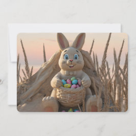 Hilton Head Island Easter Bunny Sand Sculpture Feestdagenkaart