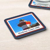 Hilton Head Island Harbor Town Lighthouse Bier Onderzetter (Linkerzijde)