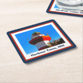 Hilton Head Island Harbor Town Lighthouse Kartonnen Onderzetters (Schuin)