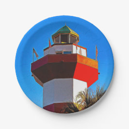 Hilton Head Island Harbor Town Lighthouse Papieren Bordje
