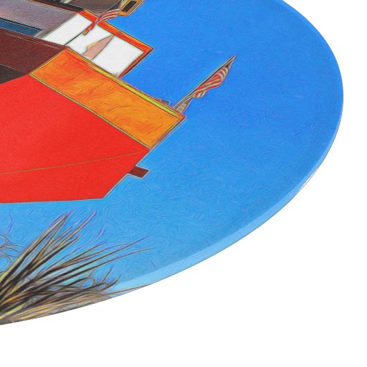 Hilton Head Island Harbor Town Lighthouse Snijplank (Hoek)