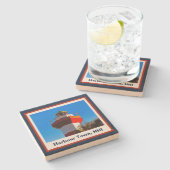 Hilton Head Island Harbor Town Lighthouse Stenen Onderzetter (Zijkant)