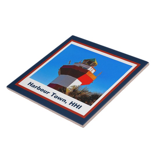 Hilton Head Island Harbor Town Lighthouse Tegeltje (Zijkant)