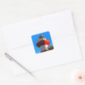 Hilton Head Island Harbor Town Lighthouse Vierkante Sticker (Envelop)