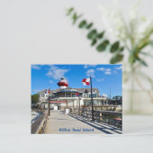 Hilton Head Island Harbor Town Pier & Lighthouse Briefkaart (Staand voorkant)
