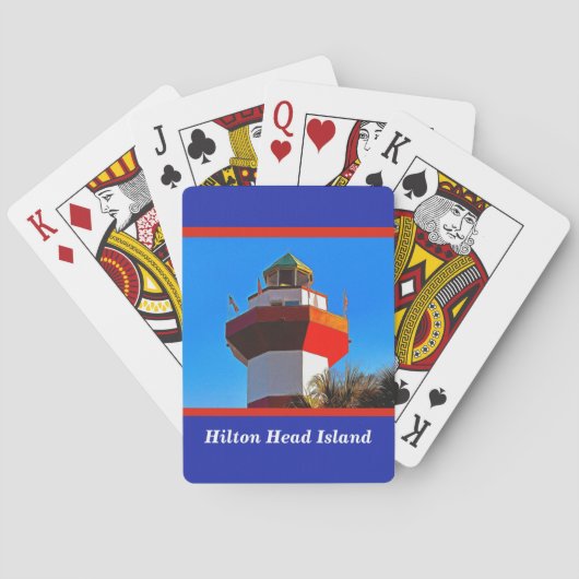 Hilton Head Island Harbour Town Lighthouse spelen Pokerkaarten (Achterkant)