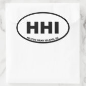 Hilton Head Island HHI Ovale Sticker (Tas)