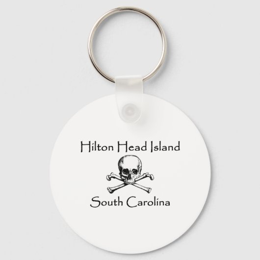 Hilton Head Island Jolly Roger Logo Sleutelhanger (Voorkant)