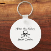 Hilton Head Island Jolly Roger Logo Sleutelhanger (Voorkant)