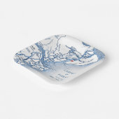 Hilton Head Island Kaart Bruiloft Papieren Bordje (Gebogen)