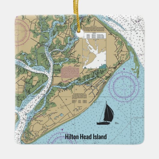 Hilton Head Island Keramisch Ornament (Voorkant)