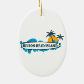 Hilton Head Island. Keramisch Ornament (Achterkant)