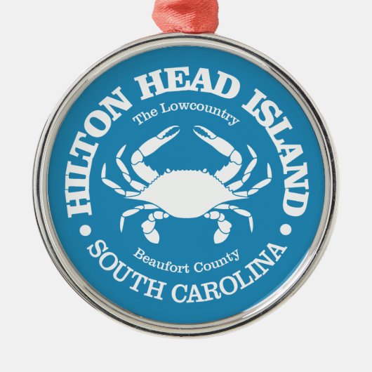 Hilton Head Island (krab) Metalen Ornament (Voorkant)
