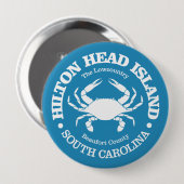 Hilton Head Island (krab) Ronde Button 4,0 Cm (Voorkant /achterkant)