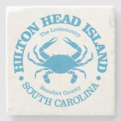 Hilton Head Island (krab) Stenen Onderzetter (Voorkant)