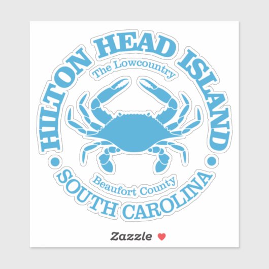 Hilton Head Island (krab) Sticker (Vel)