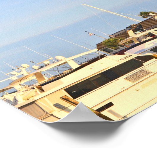 Hilton Head Island Lighthouder met boten op Poster (Hoek)