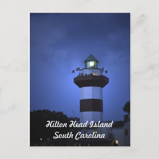 Hilton Head Island Lighthouse in South Carolina Briefkaart (Voorkant)