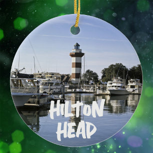 Hilton Head Island Lighthouse, South Carolina Keramisch Ornament